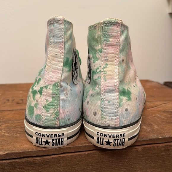 Women’s PINK & GREEN high top Chuck Taylor Converse 9.5 / Men’s 7.5 No box - Picture 3 of 5